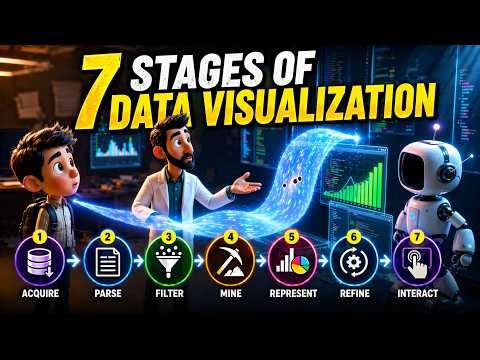 7 Stages of Data Visualization | Acquire → Interact | Alwyn Rajiv