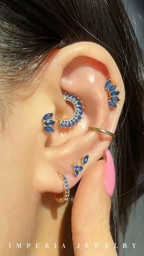 Create a Stunning Blue Ear Design from Scratch! 💎🦋💙