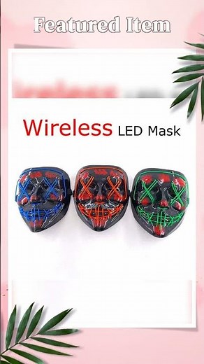 Wireless Neon LED Purge Mask Glow in The Dark Cosplay Horror Mask Halloween Masquerade Party Mask...