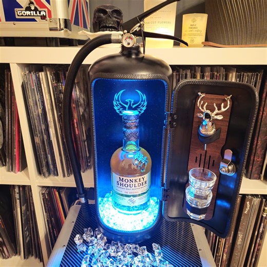 Fire Extinguisher Mini Bar With LED, Personalized Man Cave Gift - Etsy