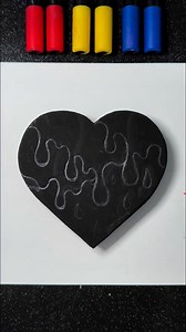 💙💧Making a drippy heart with paint markers! ❤️💛 #drip #hearts #paintmarkers #art #artistomg | Gaspi - Artist Oh My God