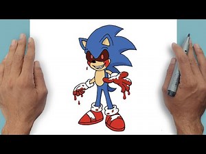 How to Draw Sonic EXE Easy Step by Step | Sonic