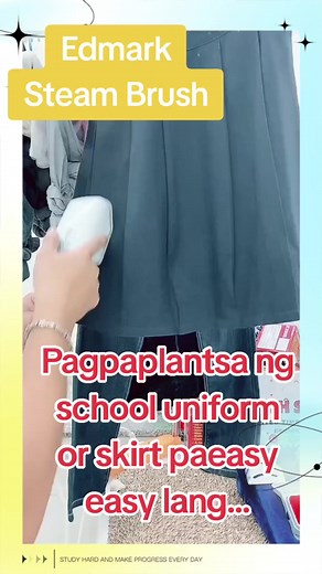 Ironing School Uniform or Skirt Using Edmark Steam Brush