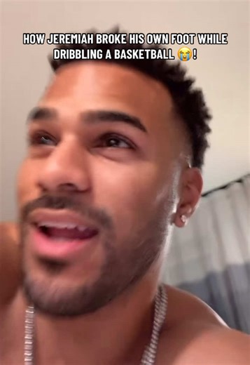 Jeremiah Brown tells how he broke his own foot playing basketball 😭 #fyp #jeremiahbrown #funny #live #loveisland