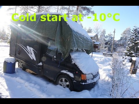 Ford Transit 1995 Cold Start at -10°C