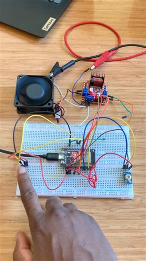 Controlling a 12V Fan using MLX sensor, PHP Webserver & MySQL & ESP32 #mysql #fan @TMEEducation