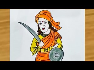 Rani Lakshmi Bai drawing | Jhansi ki Rani Lakshmi Bai sketch step by step | how to draw Lakshmi Bai