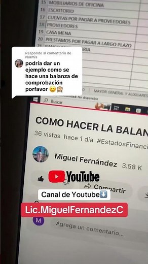 Como hacer la balanza de comprobación 📚 #contabilidad #contabilidadbasica #negocios