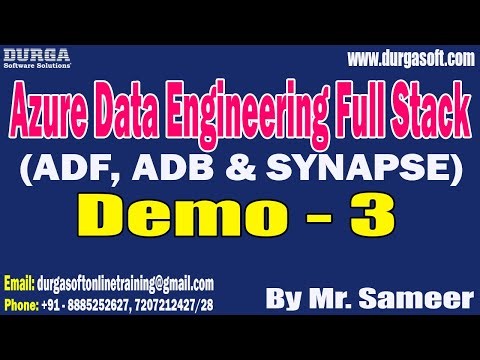 Azure Data Engineering Full Stack tutorials || Demo - 3 || by Mr. Sameer On 07-06-2024 @9AM IST
