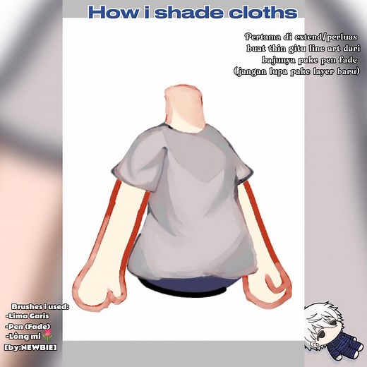 Tutorial Shading Clothes in Gacha Life