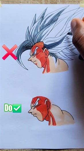How to Draw Beast Gohan Hair 👌#shorts