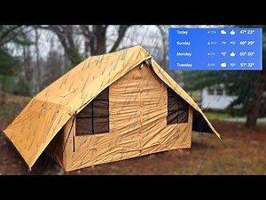 INFLATABLE TENT WEATHER TESTING Wind Rain Cold Panda Air Medium Canvas Tent from RBM Outdoors