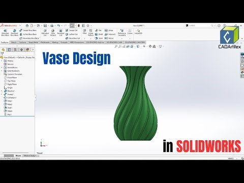 Vase Design in SOLIDWORK | Step-by-Step Tutorial #vase #solidworks #tutorial