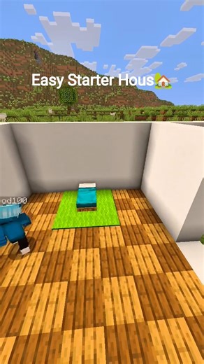 Minecraft Starter Modern House Build 🏡✨ #shorts