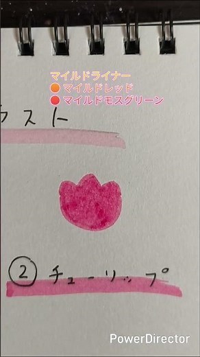 マイルドライナーで描ける春の花のイラスト。