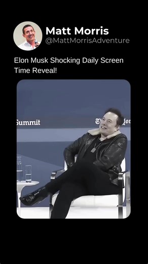 20K views · 140 reactions | Elon Musk’s daily screen time will shock you.  Success leaves clues — how you manage your time matters more than you think.  | Matt Morris | Facebook