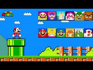 Super Mario Bros. but there are Custom Question Blocks All Charracter!