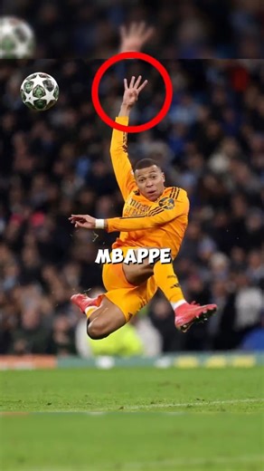 why Mbappe shows 4 fingers when he shots? #football