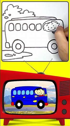 How to Draw the Bus - Step by step 🚌 Drawing Bus
