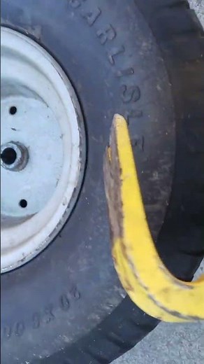 How to break the tire bead of a lawn mower tire