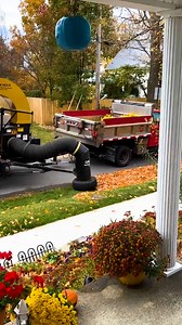 Genius method to clean up piles of leaves 😄 🍁 | UNILAD