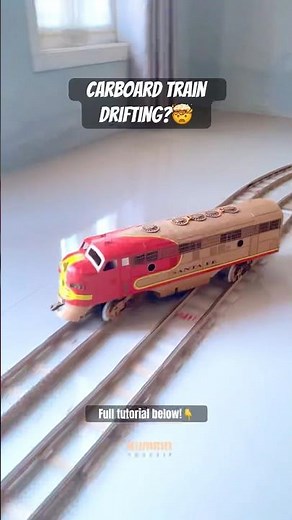 The ultimate Cardboard Train Drift ! #diy #cardboard #train #railway #automobile #toys #funny