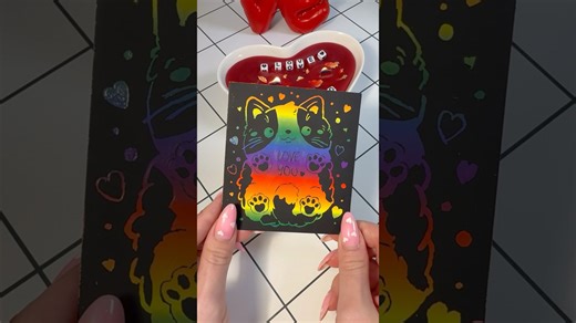 ASMR scratch art card: Rainbow DIY unboxing! 😻✨