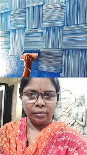 Painting Design 😍Texture wall Painting Technique 💥ടെക്സ്റ്റ്ർ wall പെയിന്റിംഗ് 🖼️🖌️🎨 #ytshort #short