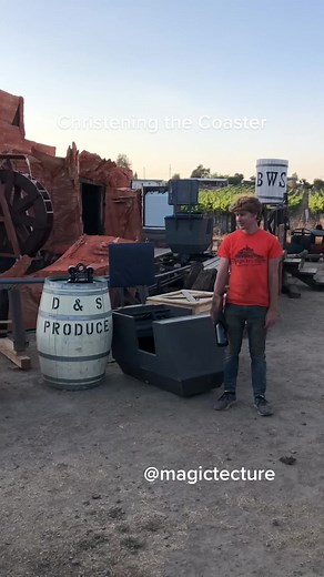 #magictecture #littlethunder #backyardcoaster #diy #mountain #disney #rollercoaster #themepark #rollercoastertiktok #champagne #christening