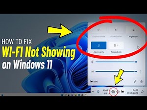 Fix WiFi Icon Not Showing on Windows 11 | How To Solve wifi Settings Missing in windows 11