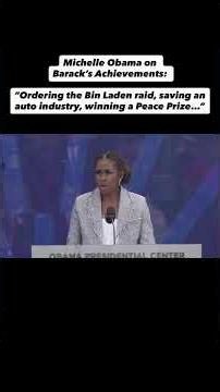 Michelle Obama makes a Peace Prize joke during her speech. Thoughts?