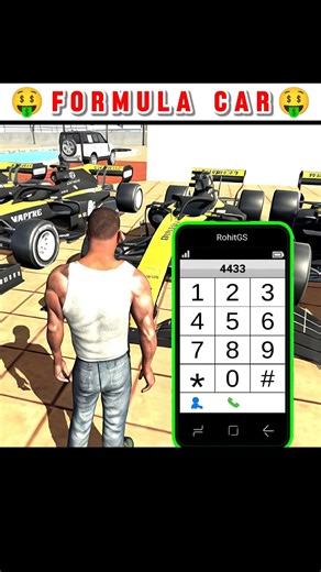 Formula car cheat code in Indian bike driving 3d New update || F 1 car cheat code || #shorts
