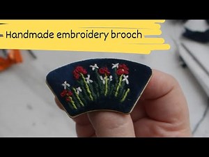 🌸 Beautiful Wintry Floral Brooch (Beginner Embroidery Tutorial)