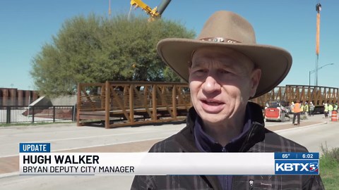 140-foot bridge installed at Travis Midtown Park in Bryan