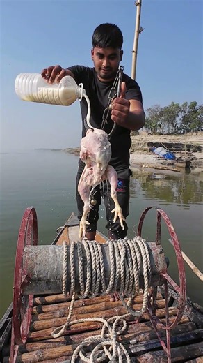 Outstanding Fishing Method Using Chicken Bait 04 #fishing #fishinglife