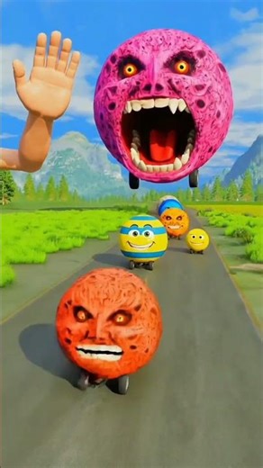 Big & Small Moon Cars vs Giant Hand Slap 😱 | BeamNG.drive #shorts