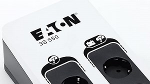 Eaton 3S 550 DIN - Unterbrechungsfreie Stromversorgung (USV) - 550 VA mit Überspannungsschutz (6 DIN Ausgänge, Überspannungsschutz, Schalldämpfer) - Weiß & Schwarz (3S550D)