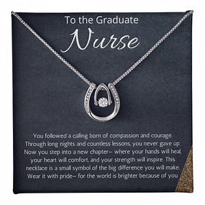 Nurse Graduation Gift, RN Necklace, Nursing Medical Graduate Student Present, Lucky in Love Jewelry - Etsy