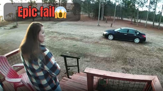 Woman learns winter lesson after slipping on icy steps