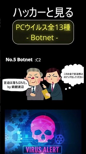 [セキュリティ解説]ウイルス紹介編 ⑤Botnet #サイバーセキュリティ #セキュリティ対策 #解説 #解説動画 #shorts