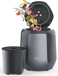 Electric Composter: 4.2L Large Capacity Odorless Quiet Composter Kitchen Counter Top Food Cycler Machine Electric Compost Bin Indoor Countertop Recycler Composting Trash Can Smart Mill Waste