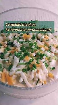 Perunasalaatti kananmunalla! #perunasalaatti #kananmuna #ruokaisasalaatti #finnishfood