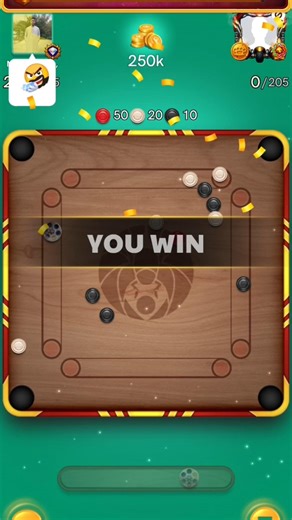 #carrompool #gaming #king 250 #ks #borde #farst #strike #opposition #miss #and #borde #fines 🥰😎