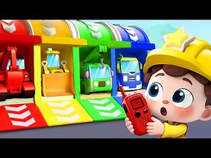 Let's Call the Construction Trucks | Construction Vehicles | Nursery Rhymes & Kids Songs | BabyBus