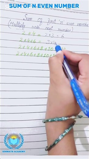sum of 'n' even numbers,#maths #ytstudioes#mathematics#ytshorts#evennumbers