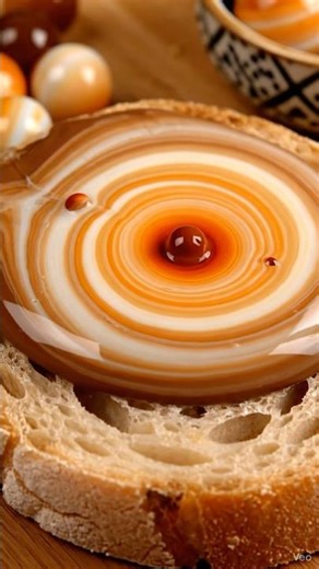 Gas Giant Melt 🍞🪐 | Banded Swirl ASMR Macro #shorts