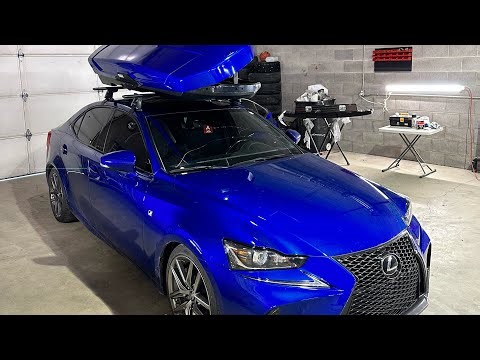 Wrapping a Thule roof box.