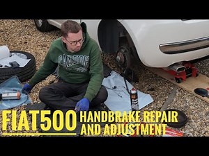 Fiat 500 rear handbrake cable replacement and adjustment