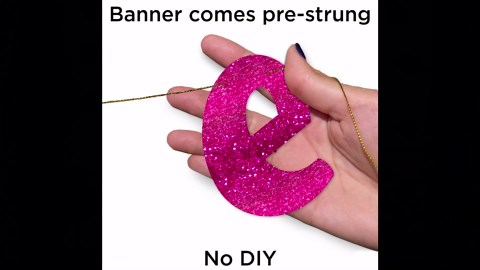 Pre-Strung OMG Ur A Teenager Pink Glitter Banner - 13th Birthday Decorations for Teen Boys and Girls - Birthday Party Supplies and Gifts