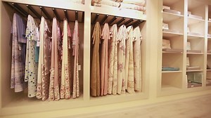 Interior of a large closet very organized - Free Stock Video